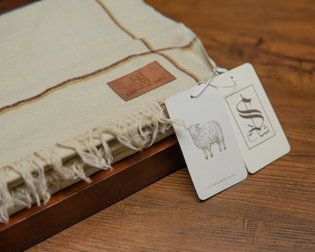 Royal Luxe 100% Lambswool Shawl | Brown