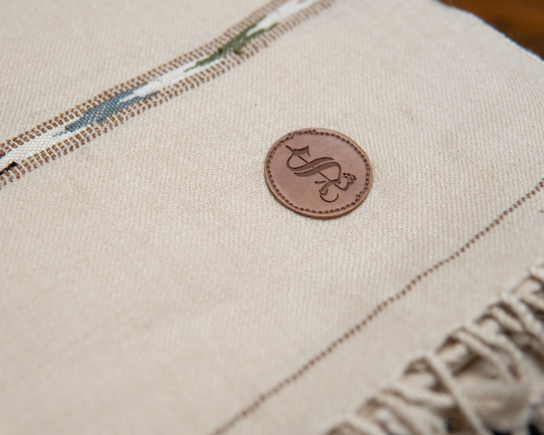 Wool Blended Shawl | Cream