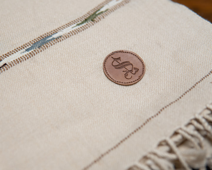 Wool Blended Shawl | Cream