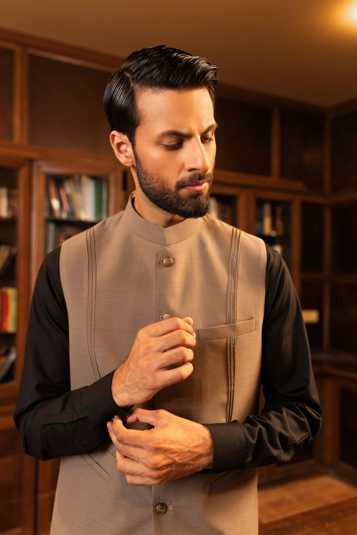 Buy Premium Brown Wool Waistcoat for Men