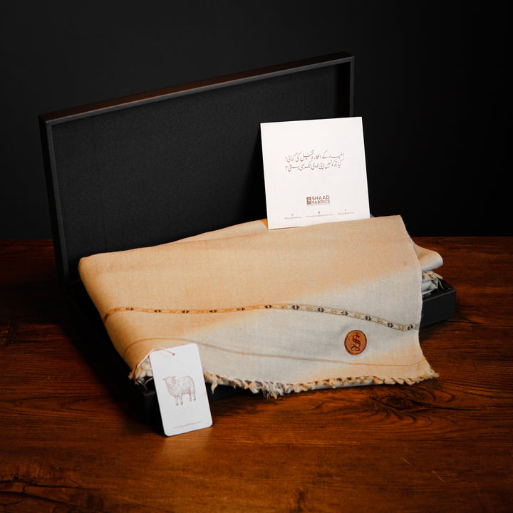 Wool Blended Shawl | Brown