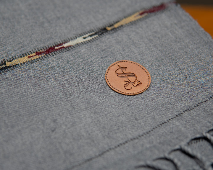 Wool Blended Shawl | Silver