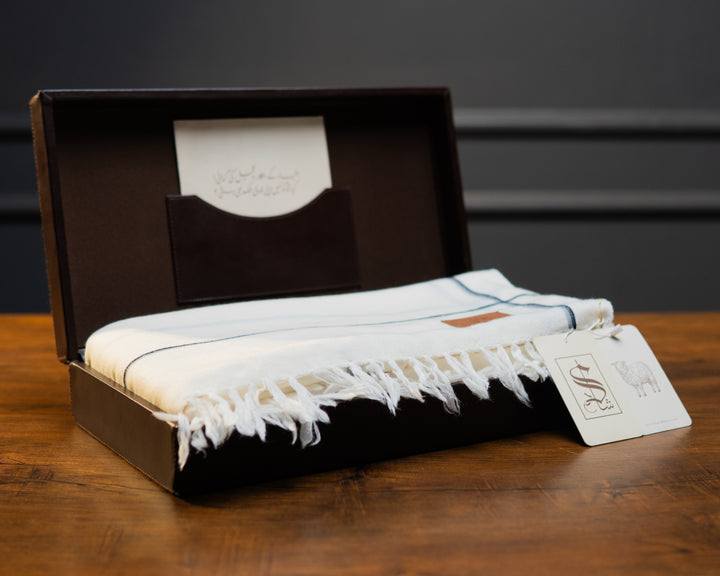 Luxe 100% Lambswool Shawl | White