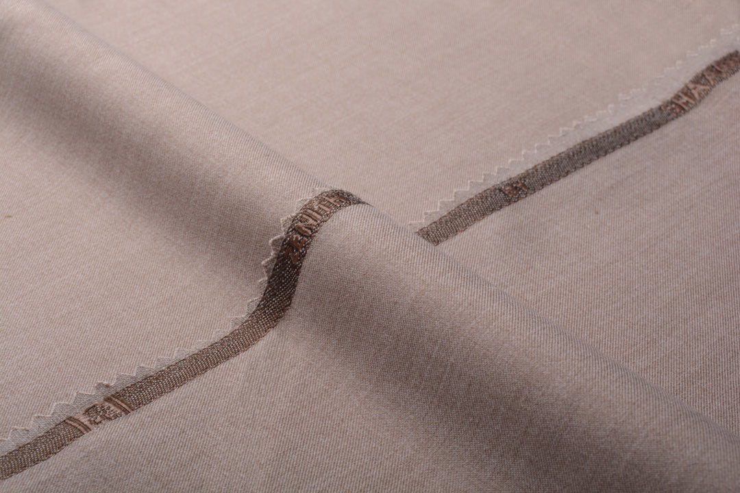 birch beige Wool Style Twill Men Shalwar Kameez Fabric