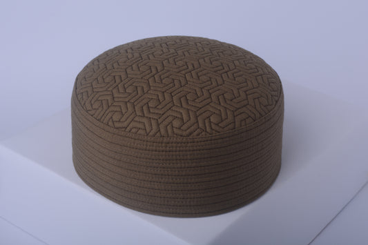 brown prayer cap for men