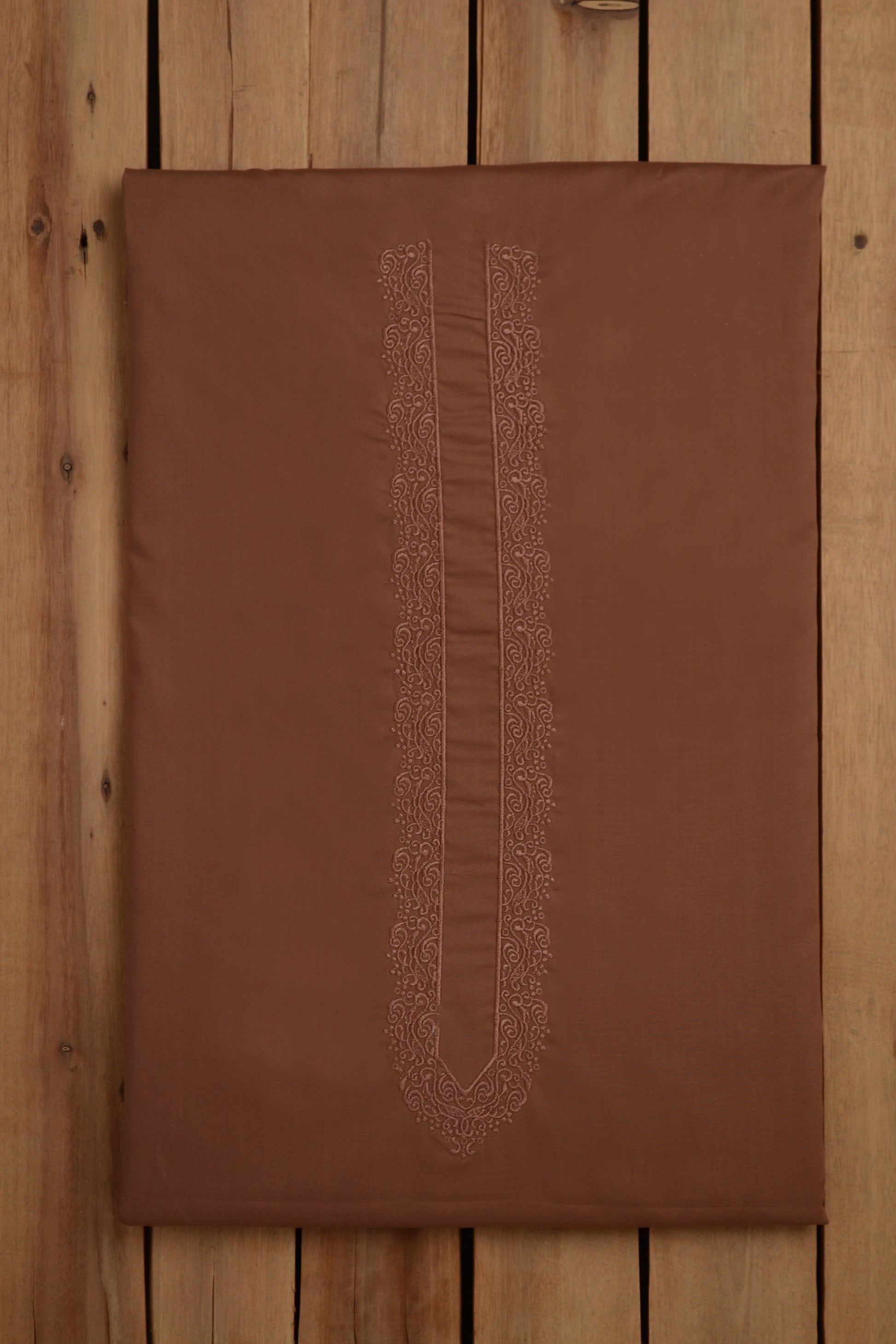 100% Men Egyptian Embroidery Suit (ED#15) | Shaad Fabrics