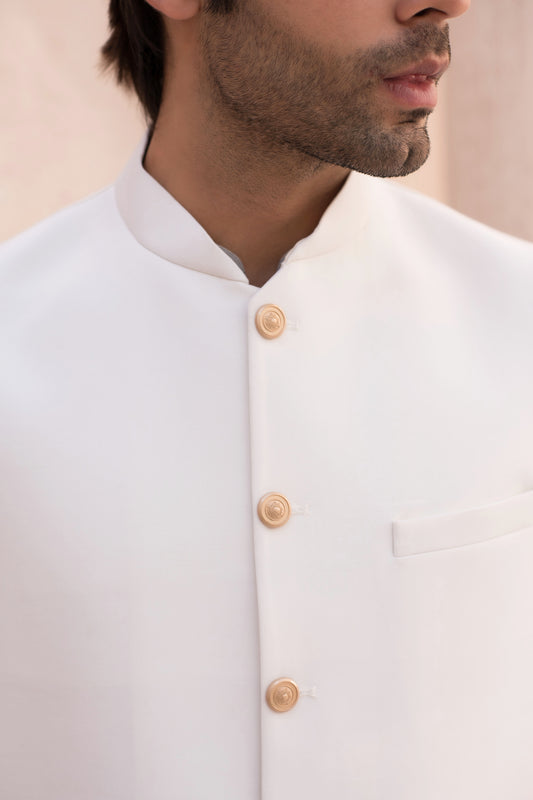Pearl White Waistcoat (W.C 002)