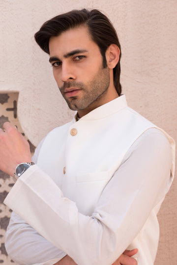 Pearl White Waistcoat (W.C 002)