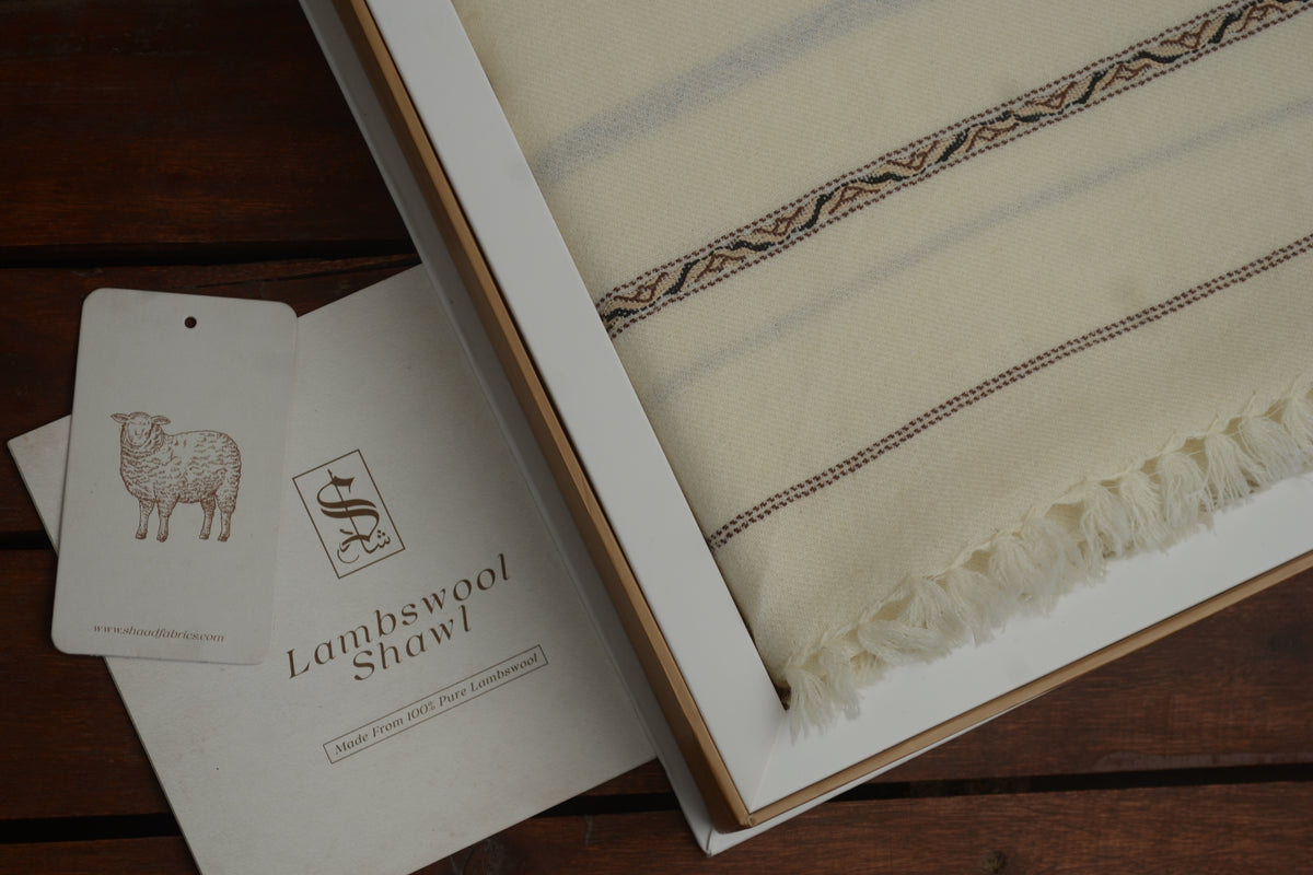 Wool Mix Shawl | Snow White